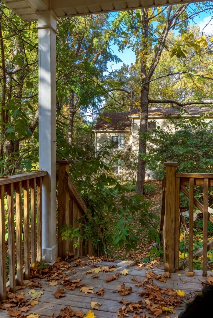 Ohio back porch in fall, failed quit attempt Ohio back porch in fall, failed quit attempt